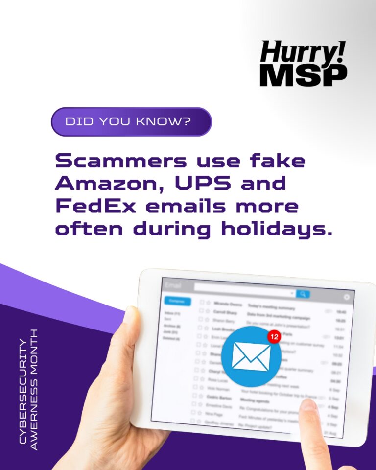 CCAM Day 11 – Holiday Package Scam Emails Tip