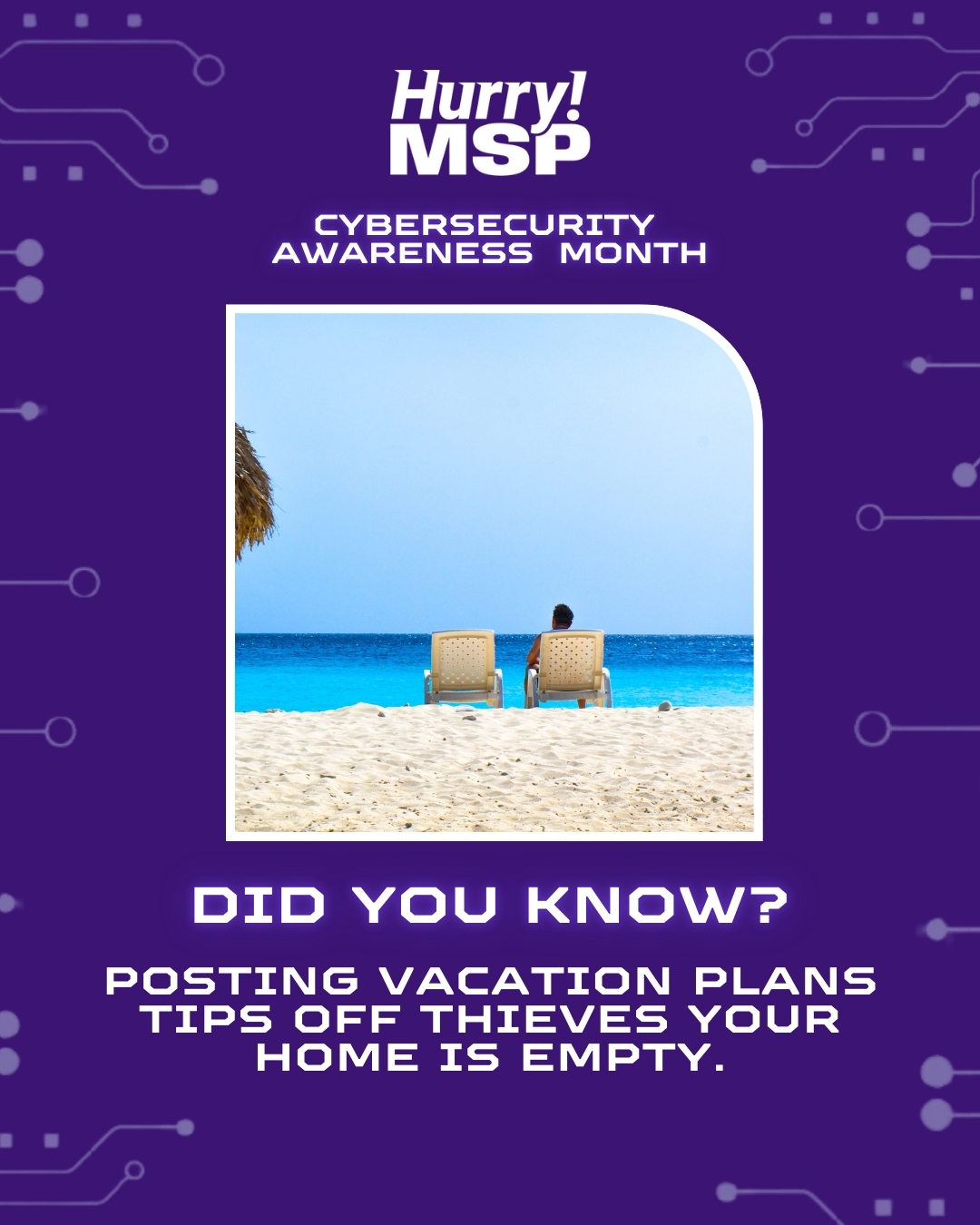 CCAM Day 16 – Don’t Post Travel Plans Tip